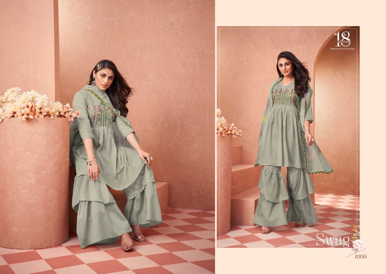 Swag By 18 Attitude 1001-1007 Readymade Salwar Suits Catalog